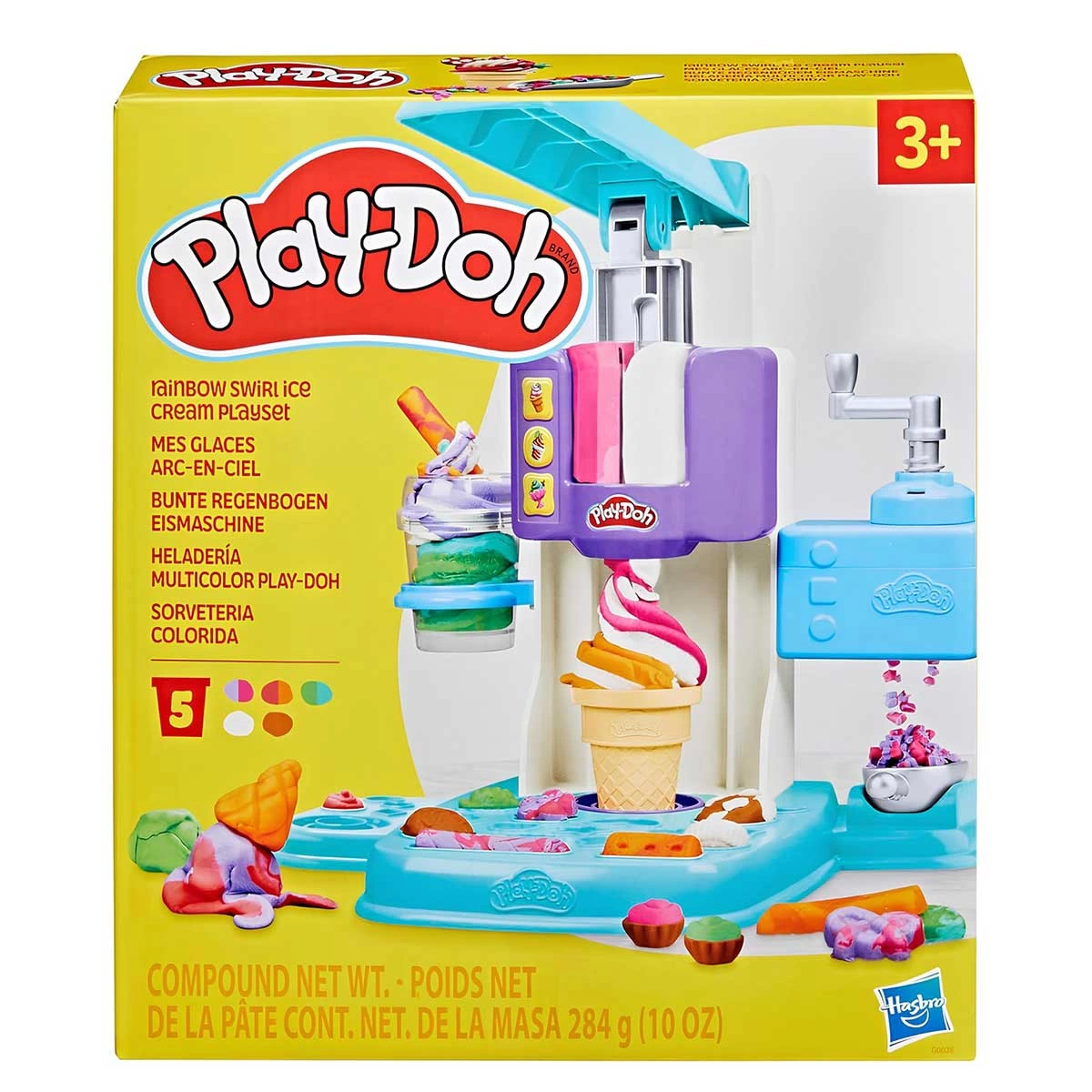 Hasbro Play-Doh Gökkuşağı Girdaplı Dondurma Oyun Seti G0028