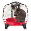 Ice Pet Tekerlekli Çekçekli Kedi Köpek Taşıma Valizi, 42x44 x23 cm, Şeffaf
