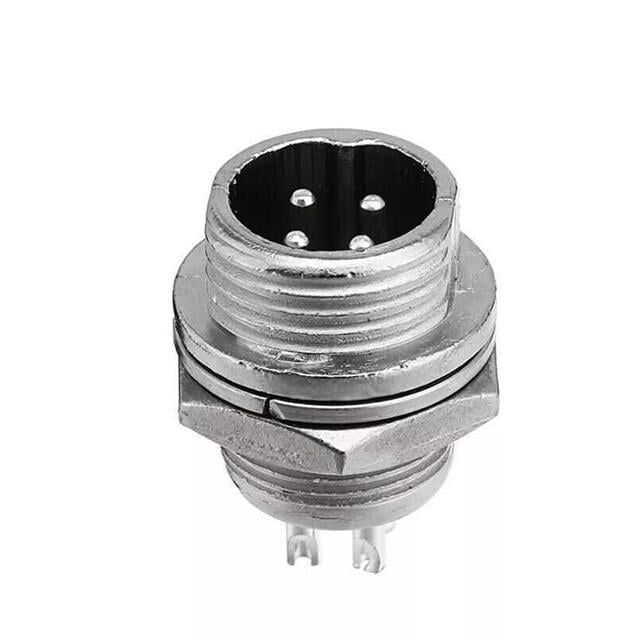 PowerMaster PM-18660 4 Pinli 12mm Erkek Mayk Fiş (M12 - GX12)