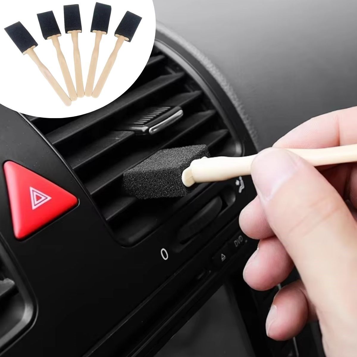 5\'li Araba Havalandırma Temizleme Fırçaları Klima Çıkışları,Toz Alma&Otomobil İçi Detaylı Mini Temizlik Aparatları