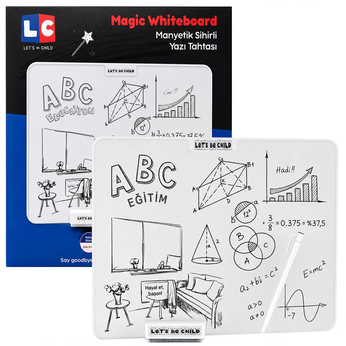LC Manyetik Sihirli Yazı Tahtası 15'' - 38 cm