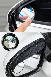 2 Adet Kendinden Aynalı Karbon Fiber Görünümlü Araba Yan Ayna Yağmur Koruyucuları Yağmur & Kar Kalkanı Visörler