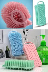 Kendiliğinden Askılı Peeling ve Masaj Etkili Silikon Banyo Vücut Fırçası - 1 Adet