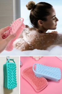 Kendiliğinden Askılı Peeling ve Masaj Etkili Silikon Banyo Vücut Fırçası - 1 Adet