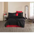 Hobby Çift Kişilik Poplin Premium Nakışlı Nevresim Lubow Siyah