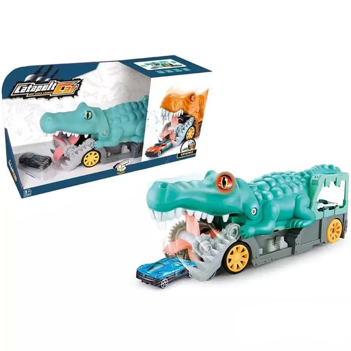 Catapult Araba Fırlatıcı Sesli Timsah - YDX005