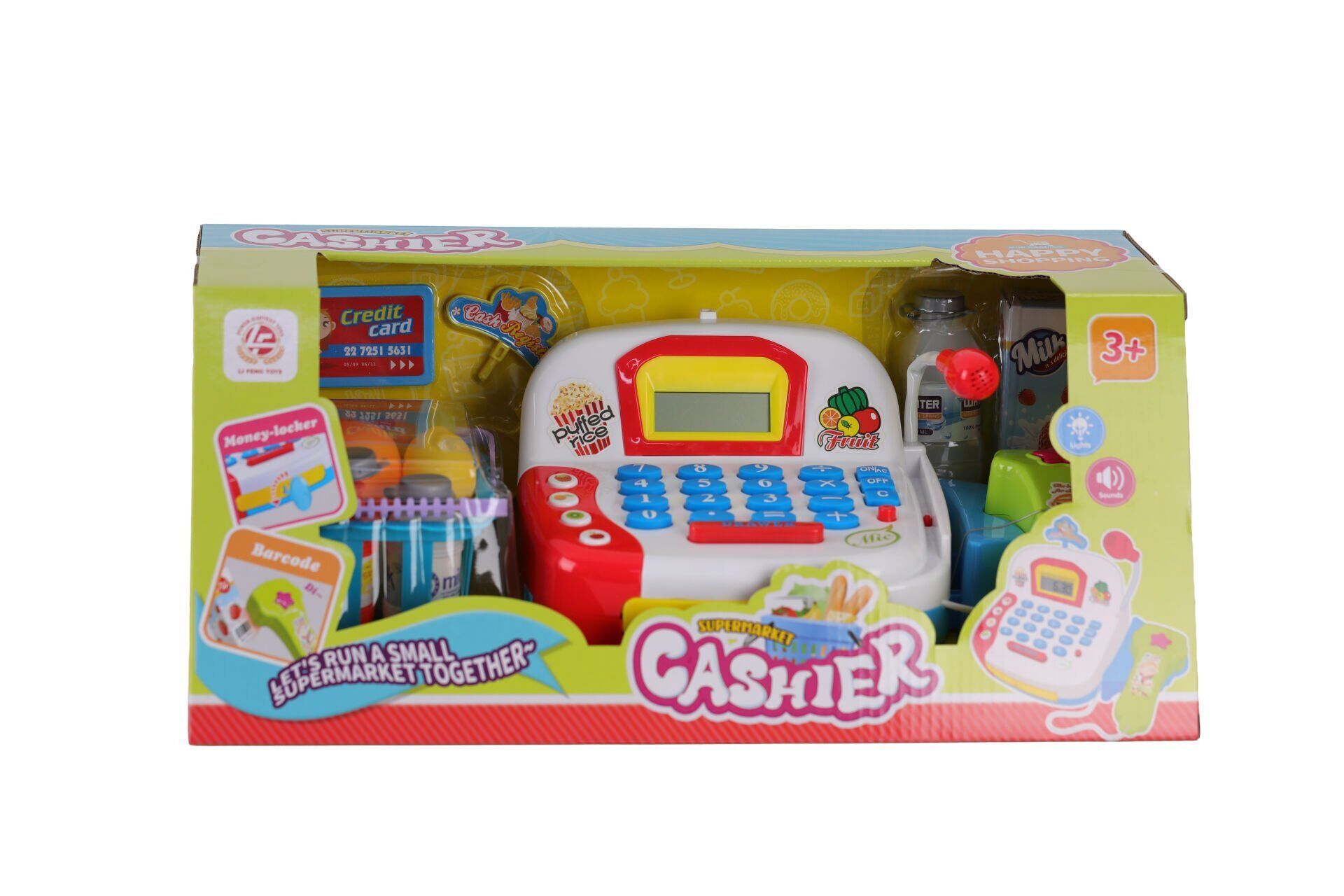 LF1018A HESAP MAKİNELİ MİKROFONLU SESLİ IŞIKLI YAZAR KASA MARKET SETİ