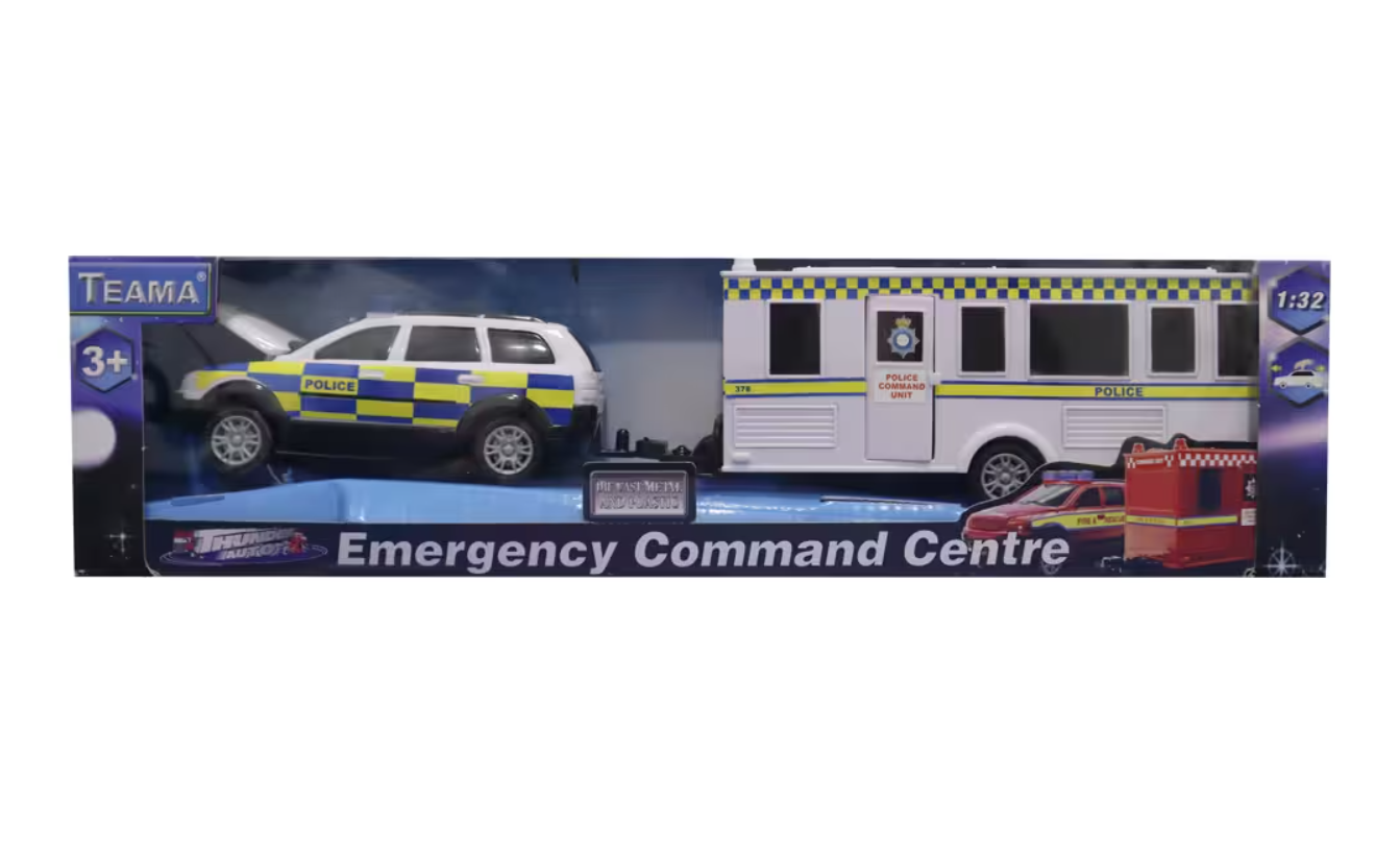 Kutulu Die Cast Metal Karavanlı Polis Arabası