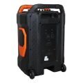 Shile SL-10 120 Watt Taşınabilir Seyyar Amfi Hoparlör Kablosuz 1 EL + 1 Yaka Mikrofonlu Kumandalı USB+SD+BT