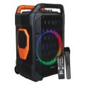 Shile SL-10 120 Watt Taşınabilir Seyyar Amfi Hoparlör Kablosuz 1 EL + 1 Yaka Mikrofonlu Kumandalı USB+SD+BT