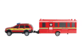 Kutulu Die Cast Metal Karavanlı İtfaiye Arabası