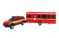 Kutulu Die Cast Metal Karavanlı İtfaiye Arabası