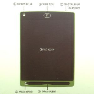 8,5 Inch LCD Beyaz Yazı Tahtası