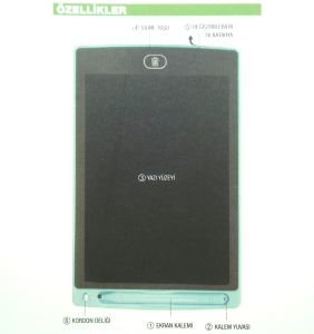 10 Inch LCD Kırmızı Yazı Tahtası