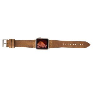 Apple Watch Uyumlu Deri Kordon 38-40-41mm G19-BA7 Taba