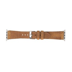 Apple Watch Uyumlu Deri Kordon 38-40-41mm G19-BA7 Taba