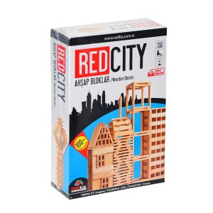 5200 Redka Red City Ahşap Bloklar 100 Parça