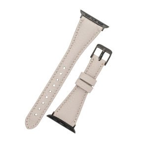 Apple Watch Uyumlu Deri Kordon 38-40-41mm Slim ERC3 Bej