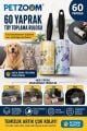 PETZOOM 60 Yaprak Tüy Toplama Rulosu Kedi Köpek Tüy Toplayıcı Ev Koltuk Araç Ofis Temizlik Rulosu