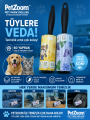 PETZOOM 60 Yaprak Tüy Toplama Rulosu Kedi Köpek Tüy Toplayıcı Ev Koltuk Araç Ofis Temizlik Rulosu
