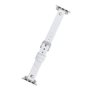 Apple Watch Uyumlu Deri Kordon 38-40-41mm ST F3 Beyaz