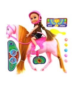 Nini Love Binici Bebek Pembe At
