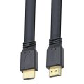 PowerMaster HK-25508 Düz Siyah 1.5 Metre Flat Yassı Gold Uçlu 19 Pin HDMI Kablo