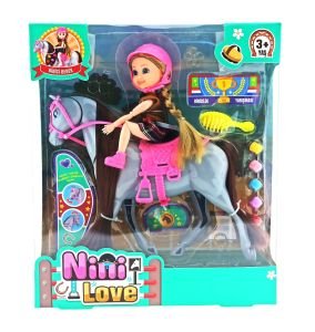 Nini Love Binici Bebek Gri At