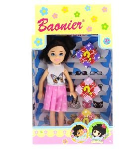 Baonier Beyaz Kelebek Elbiseli Sürpriz Paket Bebek