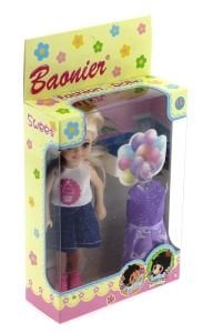 Baonier Mor Yedek Elbiseli Bebeğim