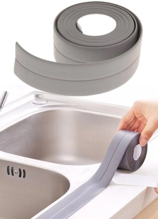 GRİ Su Sızdırmaz Lavabo Kenar Bandı (KUTUSUZ) (3.2m)