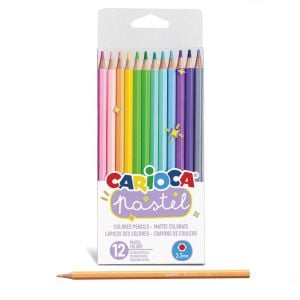 Carioca Pastel Renkli Kuru Boya Kalemi 12'li