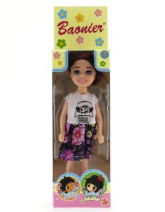 Baonier Çiçek Etekli 14 cm Sarışın Tekli Kız Bebek