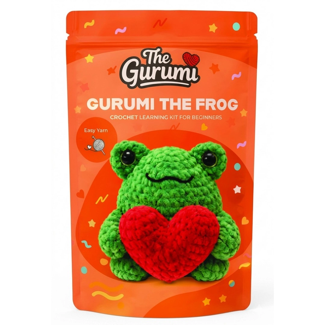 Yeni Başlayanlar İçin Kurbağa Amigurumi Örgü Kiti