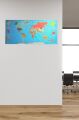 Renkli Atlas Dünya Haritası Manyetik Yapıştırıcı Gerektirmeyen Duvar Stickerı 118 CM * 56 CM