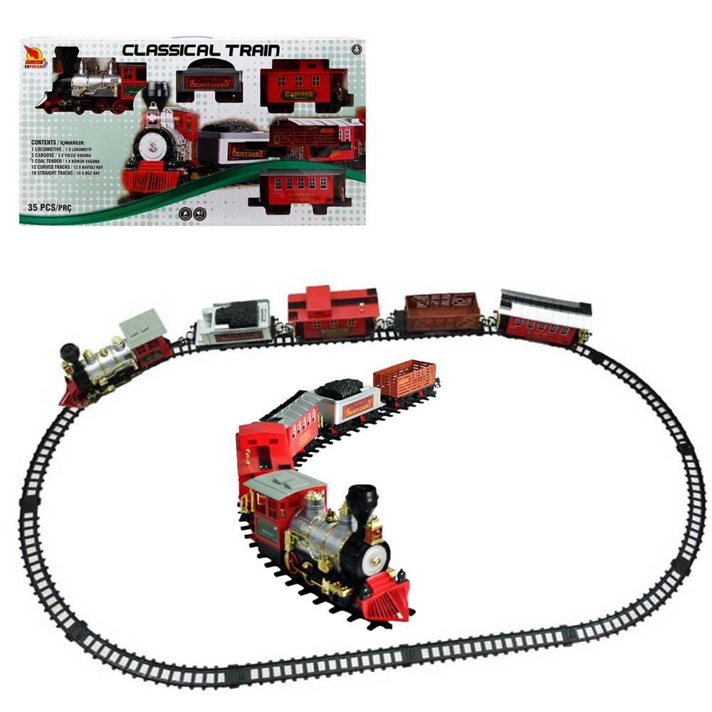 Klasik Tren Seti Sesli ve Işıklı 35 Parça - 83629