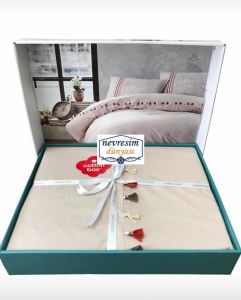 Cotton Box Candy Çift Kişilik Nevresim Takımı Merri Bej
