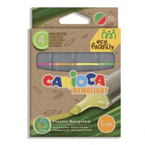 Carioca Eco Family Fosforlu Marker 4'lü