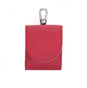 Apple AirPods 2.nesil Uyumlu Deri Kılıf Mai Magnet ERC2 Kırmızı