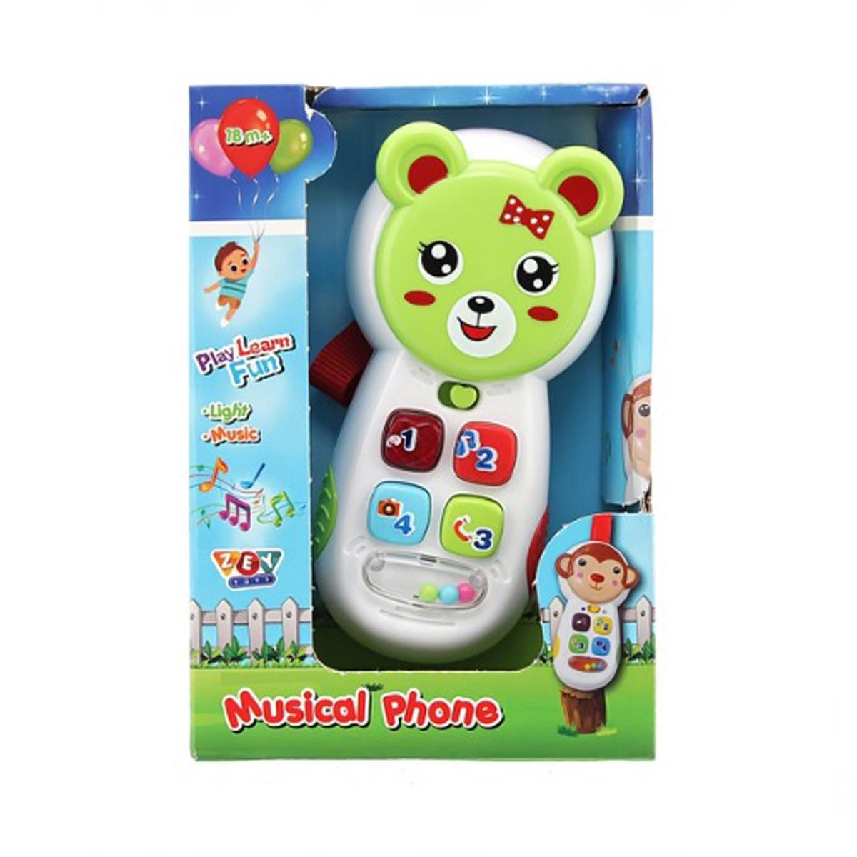 Işıklı Müzikli Aktivite Telefonu - ZEY2023 - Stokta Olan Renk Gönderilir