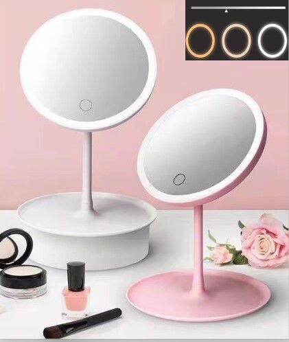 Led Işıklı Dokunmatik Makyaj Aynası 3 Kademeli Işık Ayarlı