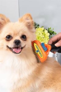 Uzun Tüylü Köpekler İçin Kolay Tarama Fırçası Temizlenebilir Çelik Tarak Tüy Toplayıcı Mediu