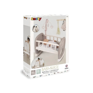 Smoby Baby Nurse Sallanan Dönenceli Bebek Beşiği 220372  ***OYUNCAKTIR***