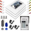 PowerMaster 37T4 3 Daire 7'' NFC Destekli Görüntülü Diafon Kapı Zili Interkom Akıllı Ev Güvenliği Sistemi