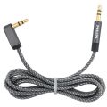 Philips SWR2114F/93 1 Metre 3.5mm Stereo AUX Ses Kablosu 90 Derece L Tipi Açılı Örgülü Zırhlı