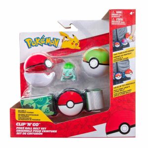 POK PKW2715 Pokemon Clip \'N\' Go Pokeball Kemer ve Bulbasaur -Necotoys