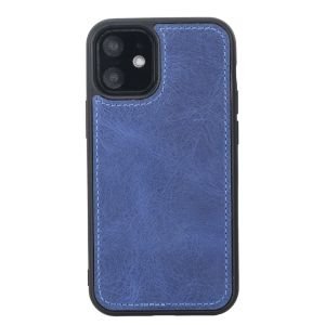 Apple iPhone 12 Mini Uyumlu Deri Cüzdanlı Kılıf G21 Mavi