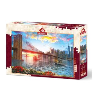 5185 Art Puzzle New York'ta Günbatımı 1000 Parça Puzzle