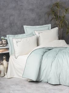 Cotton Box Çift Kişilik Elit Saten Nevresim Takımı Vanko Mint