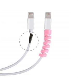4lü Apple, Android Şaj Kablosu Koruyucu Silikon Spiral Yay Aparat - 1 Adet Fiyatıdır